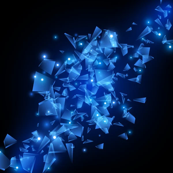 Explosión vectorial de estilo techno azul. Ilustración vectorial — Vector de stock
