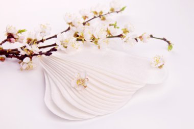 Hijyenik pedler ve kayısı çiçeği