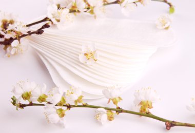 Hijyenik pedler ve kayısı çiçeği