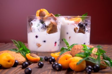 Vanilyalı dondurma ve naneli.