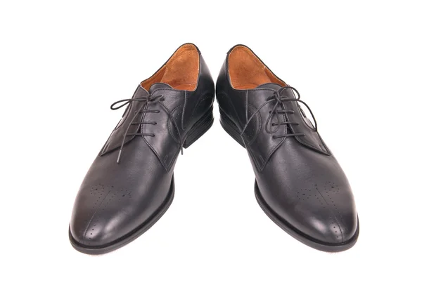 Klasyczne męskie czarne skórzane buty — Zdjęcie stockowe