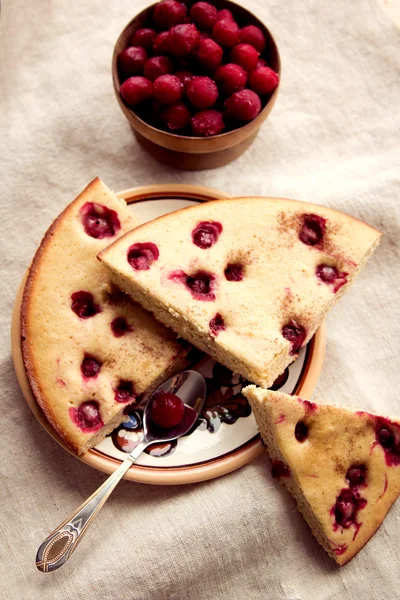 Třešňový koláč s Višně mražená — Stock fotografie