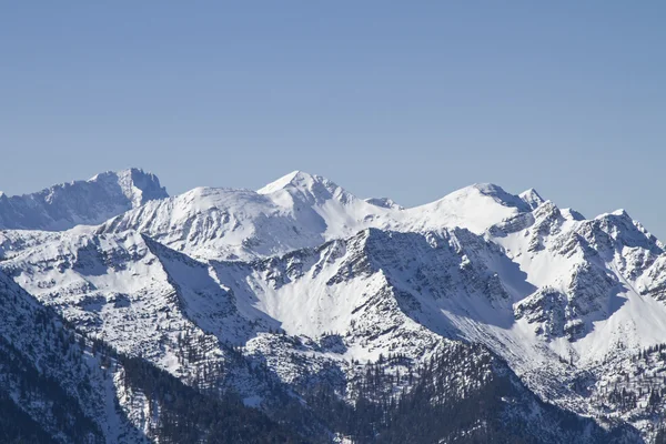 Wetterstein Bjerge om vinteren - Stock-foto