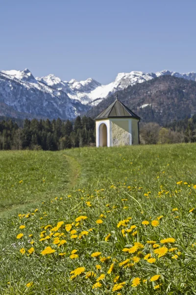 Wiesenkapelle Isarwinkel im — 图库照片