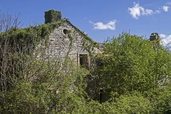 Ruiny domów na Istrii — Zdjęcie stockowe