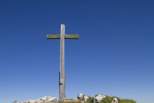 Vrcholový kříž na Krottenkopf — Stock fotografie