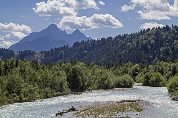 Isar river bed in Kruen — Stock Photo, Image