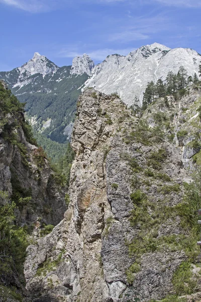 Giessenbach ущелини в Scharnitz — стокове фото