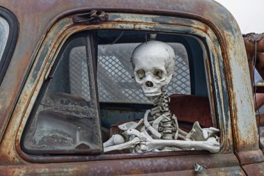 The death travels with the car clipart