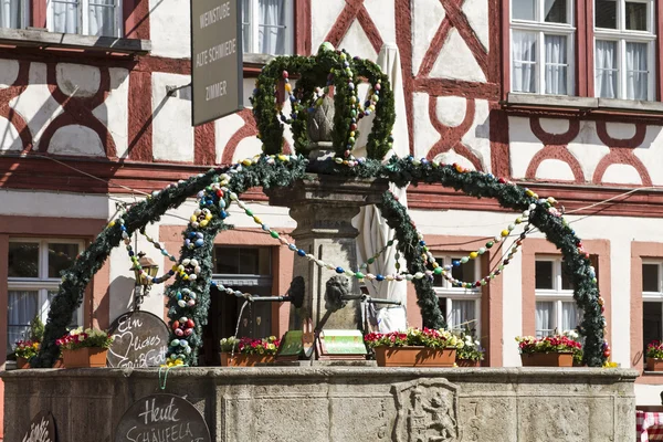 Osterbrunnen em Prichsenstadt — Fotografia de Stock