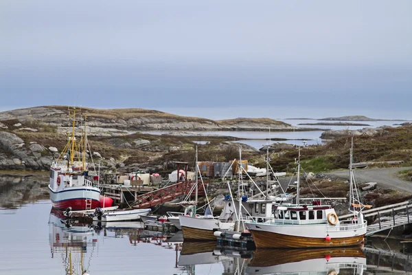 Vissershaven in Noorwegen — Stockfoto