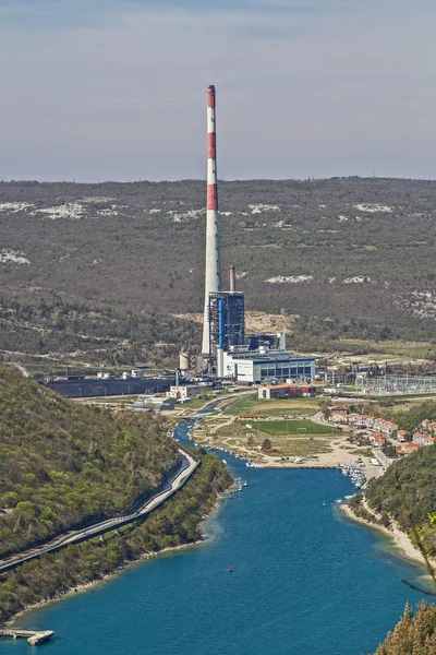 Central eléctrica de carbón Plomin — Foto de Stock