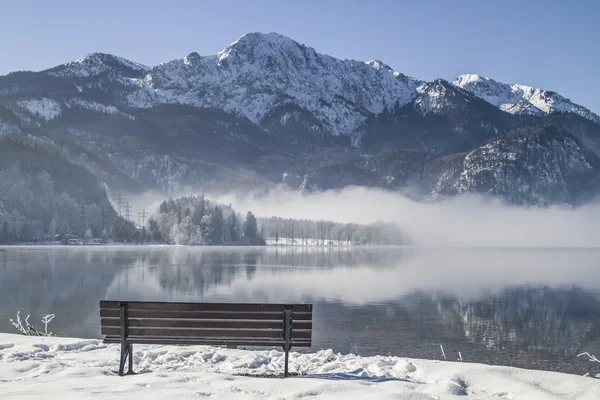 A winter morning at Lake Kochel — Stock Photo, Image