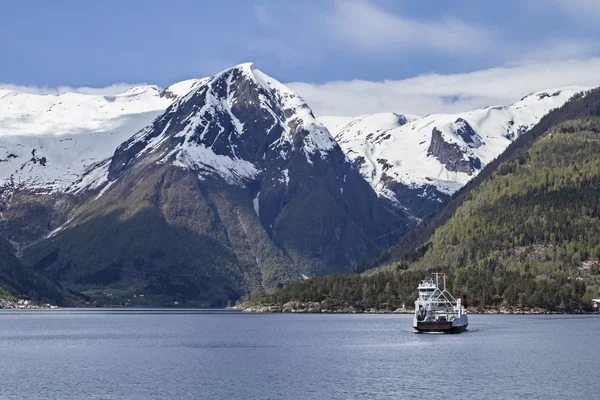 Ferry service Sognefjord — Stock Photo, Image