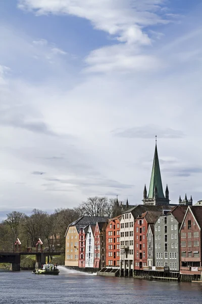 Armazéns em trondheim — Fotografia de Stock