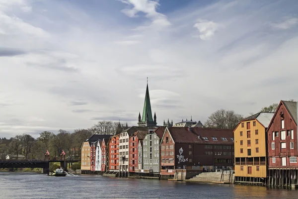 Armazéns em trondheim — Fotografia de Stock