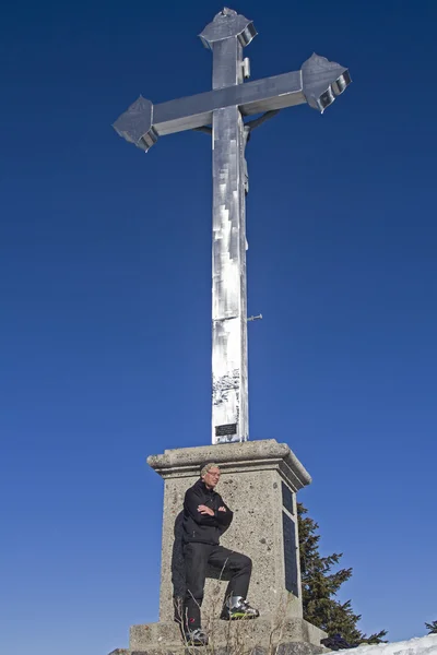 Summit cross av Bodenschneid — Stockfoto