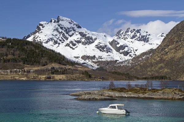 Schiff mit inneren Fjorden — Stockfoto