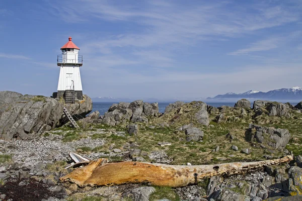 Faro en Gimsoya — Foto de Stock