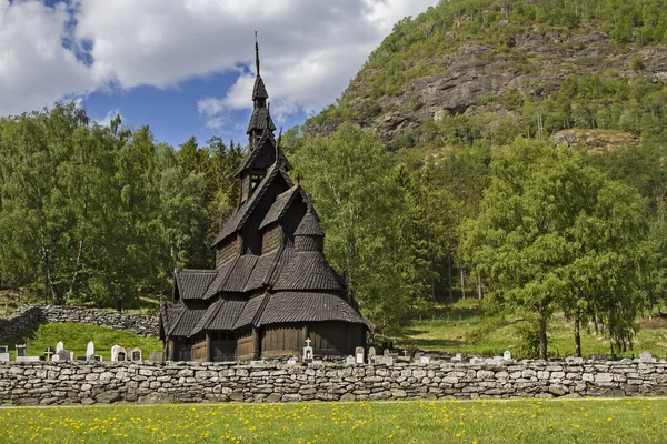 Roubený kostel Borgund — Stock fotografie