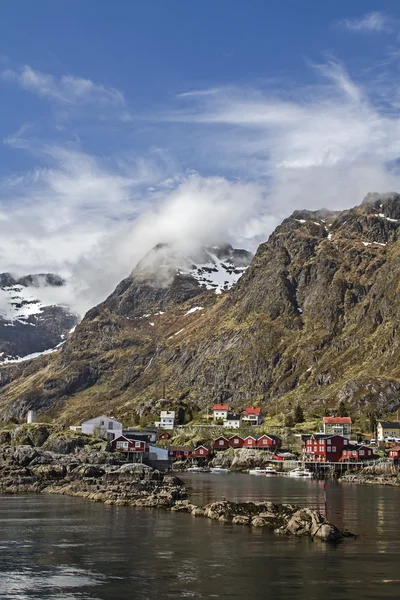 Lofoten Dorf a — Stockfoto