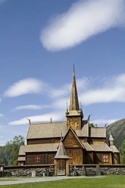 Stave Church in Lom — Stock Photo, Image
