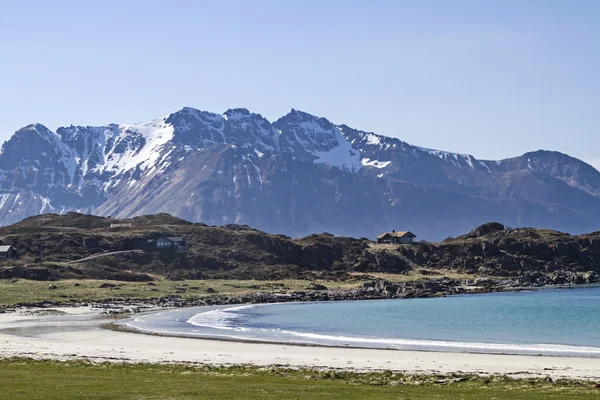 Sandy beach on  Gimsoy — Stock Photo, Image