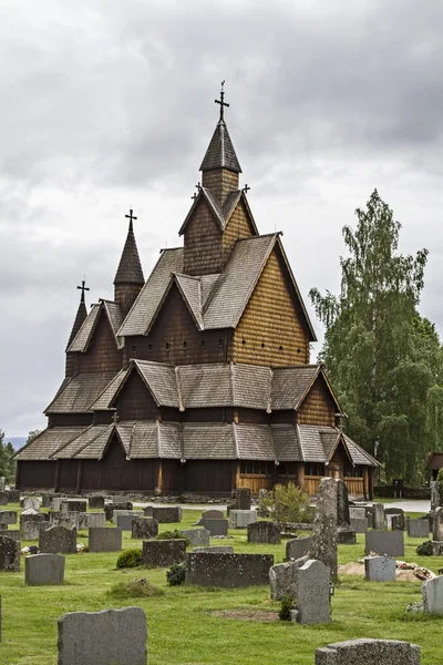 Stave igreja heddal — Fotografia de Stock