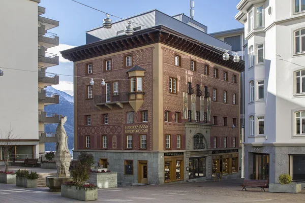 Cafe Hanselmann in St. Moritz — Stockfoto