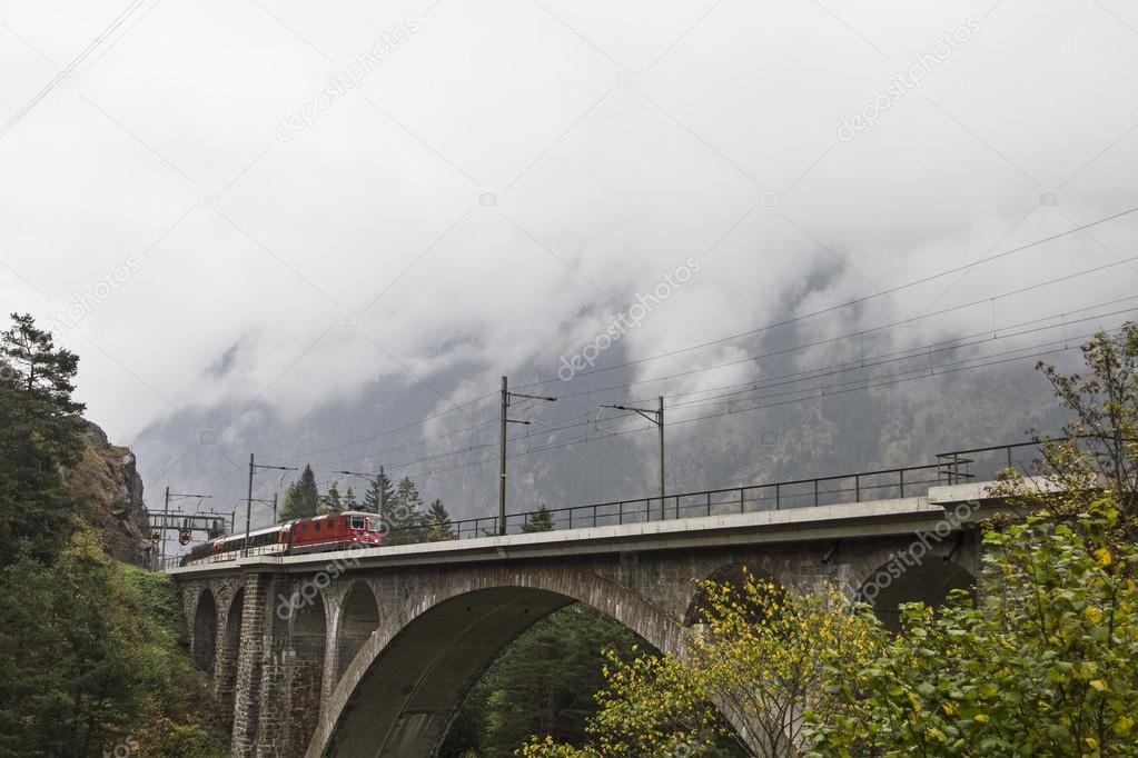 bridge of the Gotthard train
