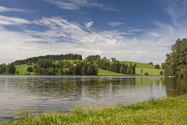 Lake Schwaltenweiher in Allgaeu — Stock Fotó