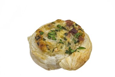 Puf böreği pinwheels yabani sarımsak ile