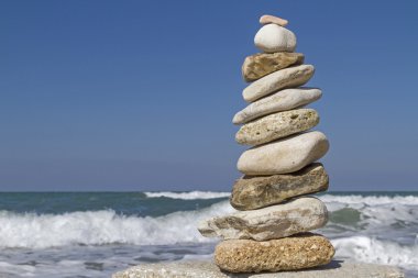 Taş kule deniz sörf