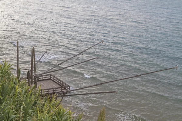 Trabucchi en la costa de Gargano — Foto de Stock