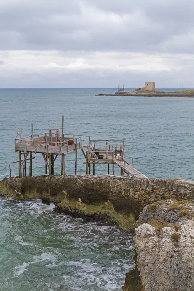 Trabucchi aan de kust van Gargano — Stockfoto