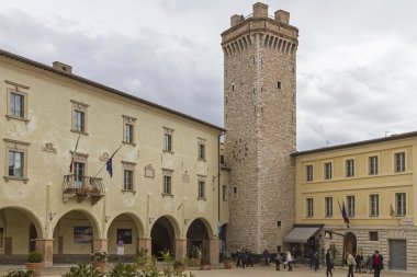 Piazza Mazzini in Trevi  in Umbria clipart