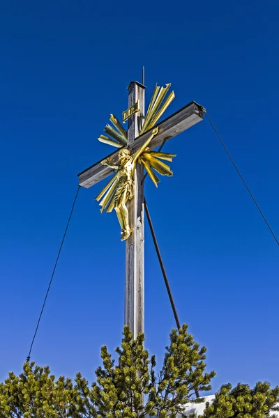 Peak cross på Wank — Stockfoto