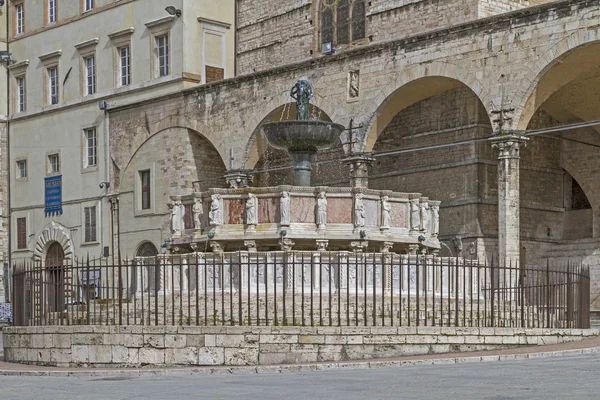 Fontana Maggiore i Perugia – stockfoto