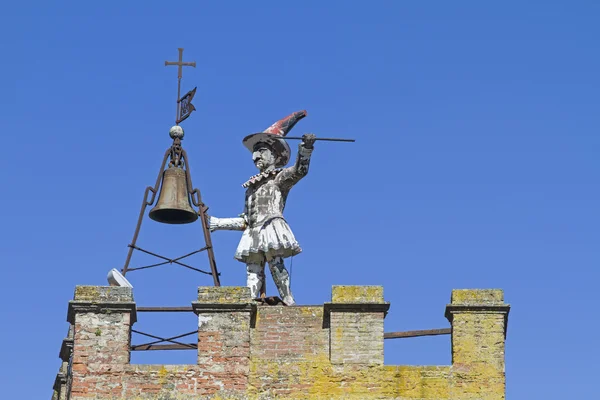 Klockan towe i Montepulciano — Stockfoto