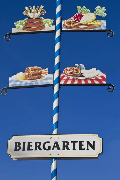 Bier tuin teken — Stockfoto