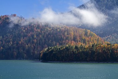 lake Sylvenstein in autumn clipart