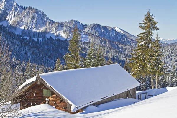 Wasensteiner cottage in winter — Stock Photo, Image