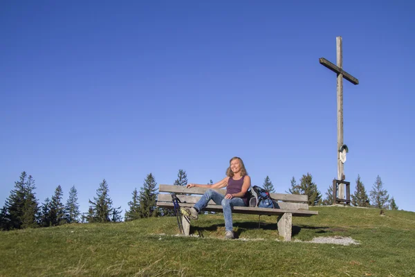 Summit rest on Heiglkopf — Stock Photo, Image