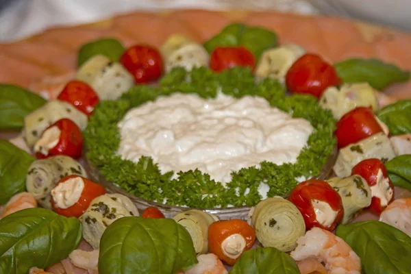 Detail of a festive buffet — Stock Photo, Image