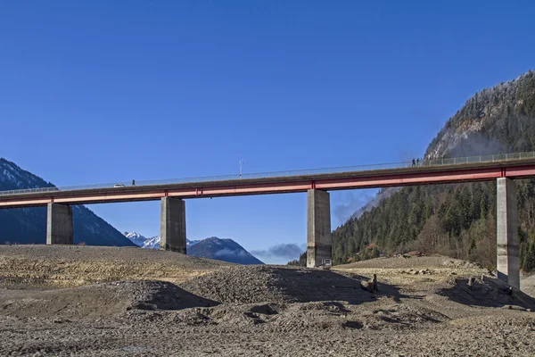 Sylvenstein bridge in Upper Bavaria — Stock Photo, Image