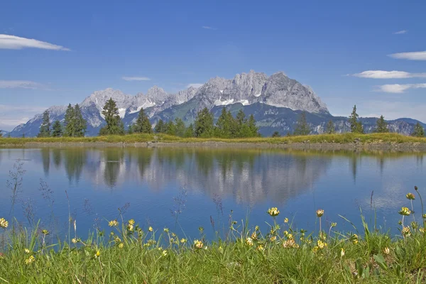 Vista sulle montagne Wilder Kaiser — Foto Stock