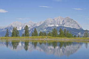 Wilder Kaiser dağlara görüntülemek