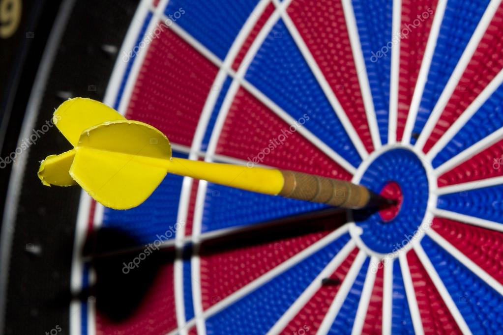 Dartboard with darts — Stock Photo © Tinieder 94333506