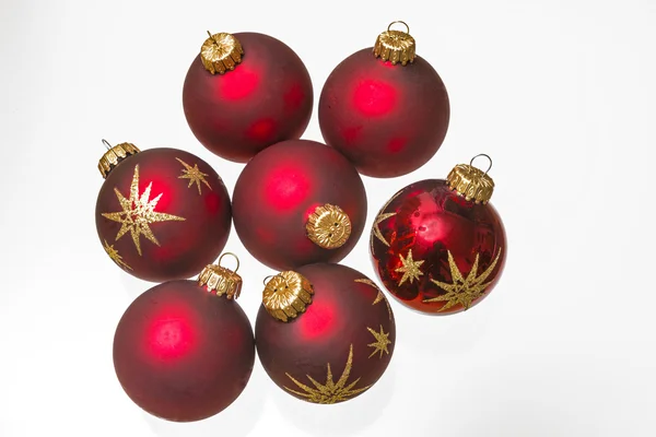 Bauble rosso di Natale — Foto Stock