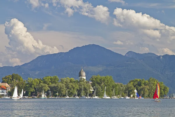 위 바바리아에 섬 Frauenchiemsee — 스톡 사진